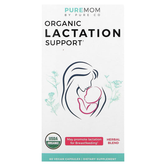 Pure Co., Pure Mom, Organic Lactation Support, 60 Vegan Capsules - Image 1