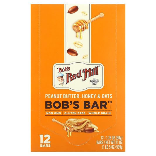 Gluten-Free Bob's Red Mill Honey & Oats Peanut Butter Bars - Image 1