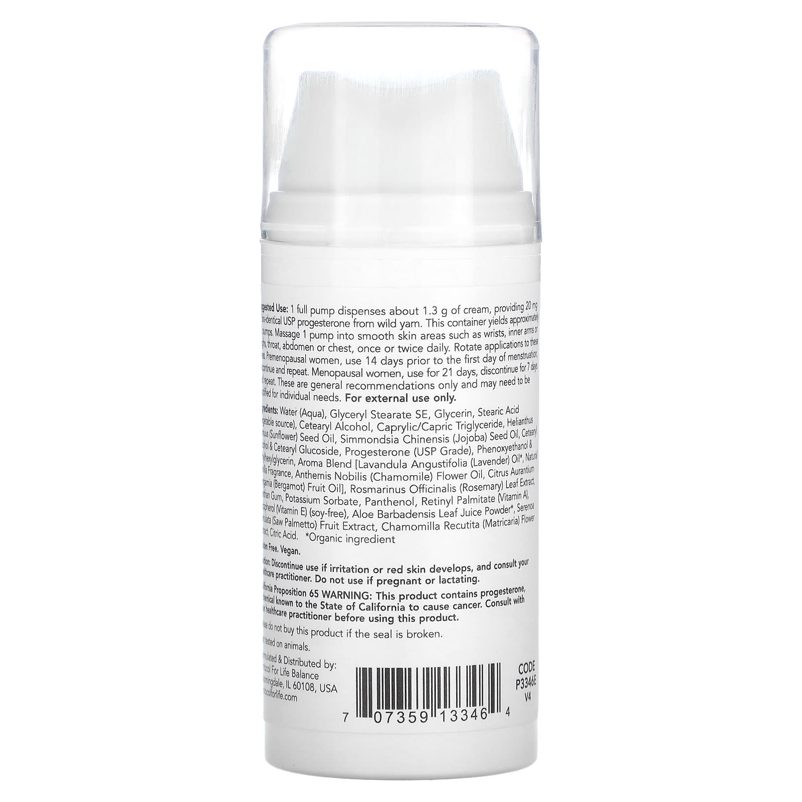 Protocol for Life Balance, Progesterone From Wild Yam, Balancing Skin Cream, Natural Lavender, 3 oz (85 g) - Image 2