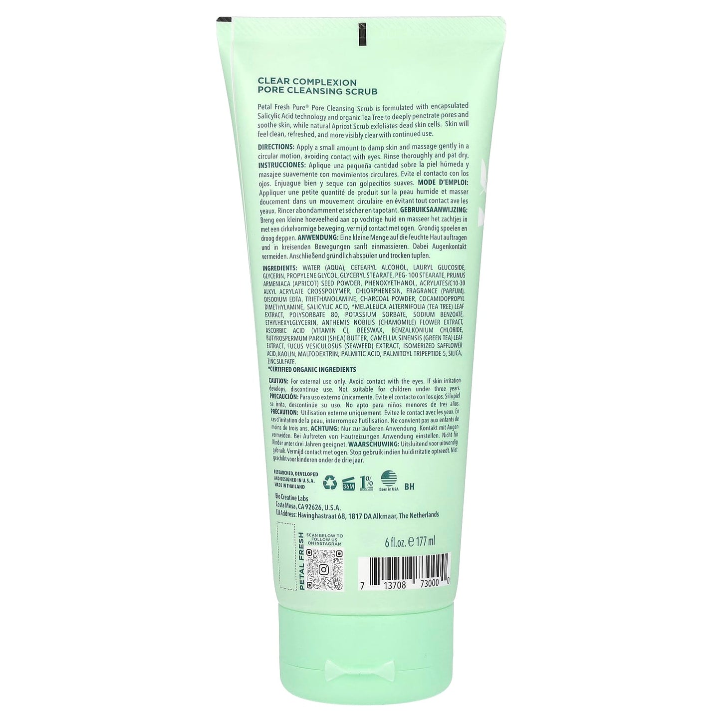 Petal Fresh, Pure, Clear Complexion Pore Cleansing Scrub, Tea Tree, 6 fl oz (177 ml) - Image 2