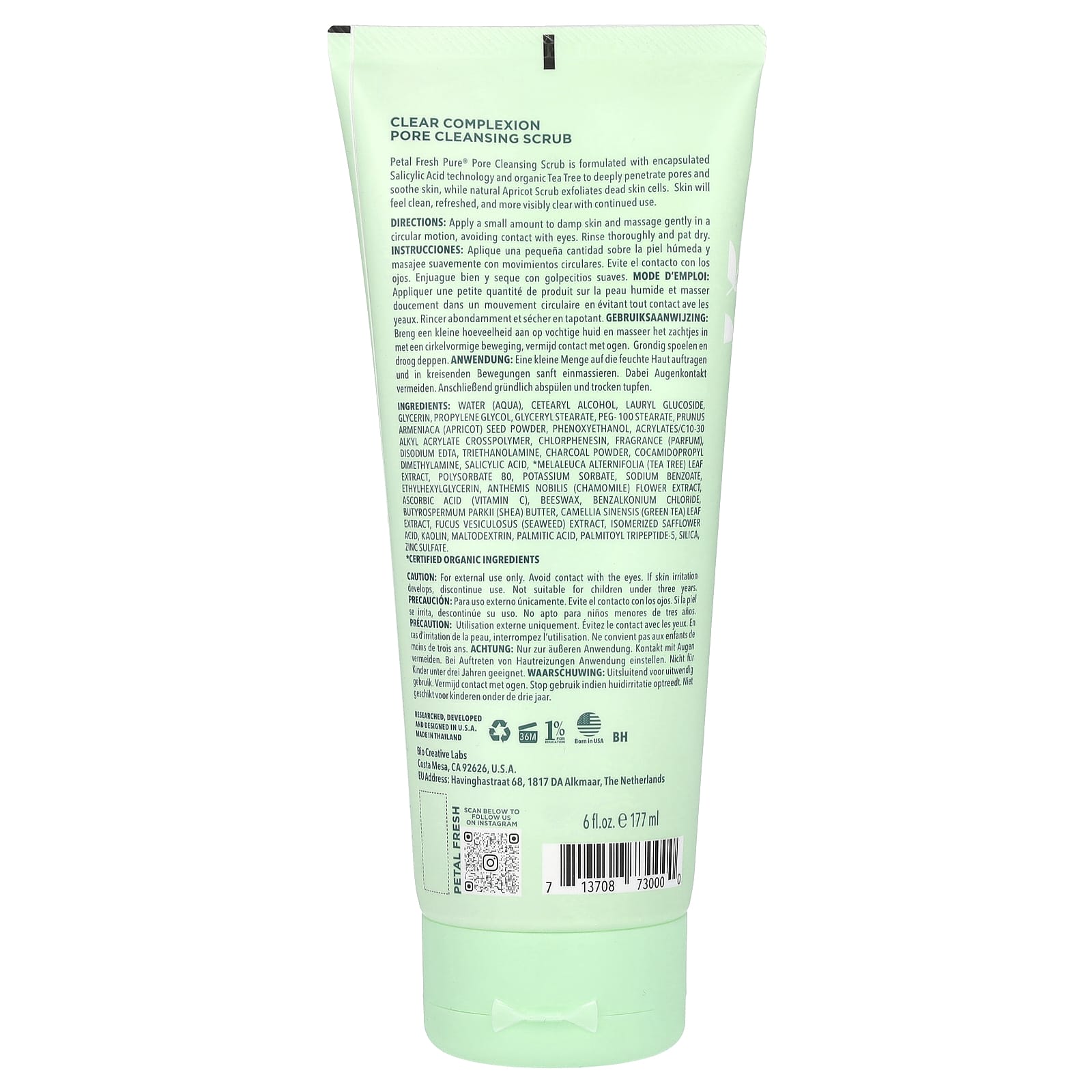 Petal Fresh, Pure, Clear Complexion Pore Cleansing Scrub, Tea Tree, 6 fl oz (177 ml) - Image 2
