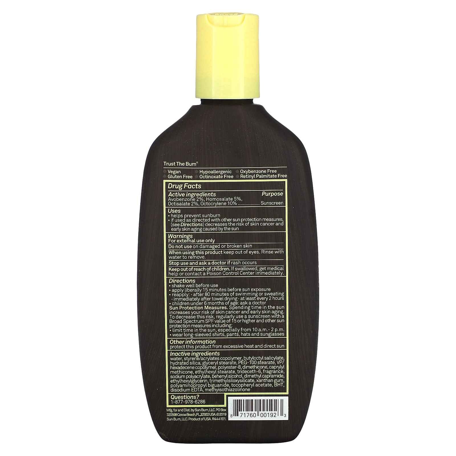 Sun Bum, Premium Moisturizing Sunscreen Lotion, SPF 15, 8 fl oz (237 ml) - Image 2
