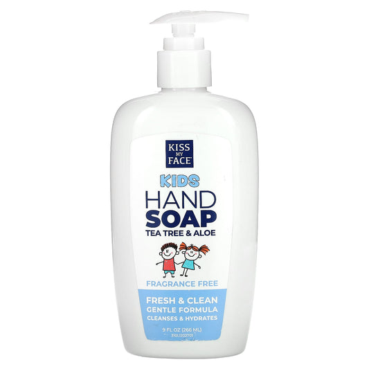 Kiss My Face, Kids Tea Tree & Aloe Hand Soap, Fragrance Free, 9 fl oz (266 ml) - Image 1