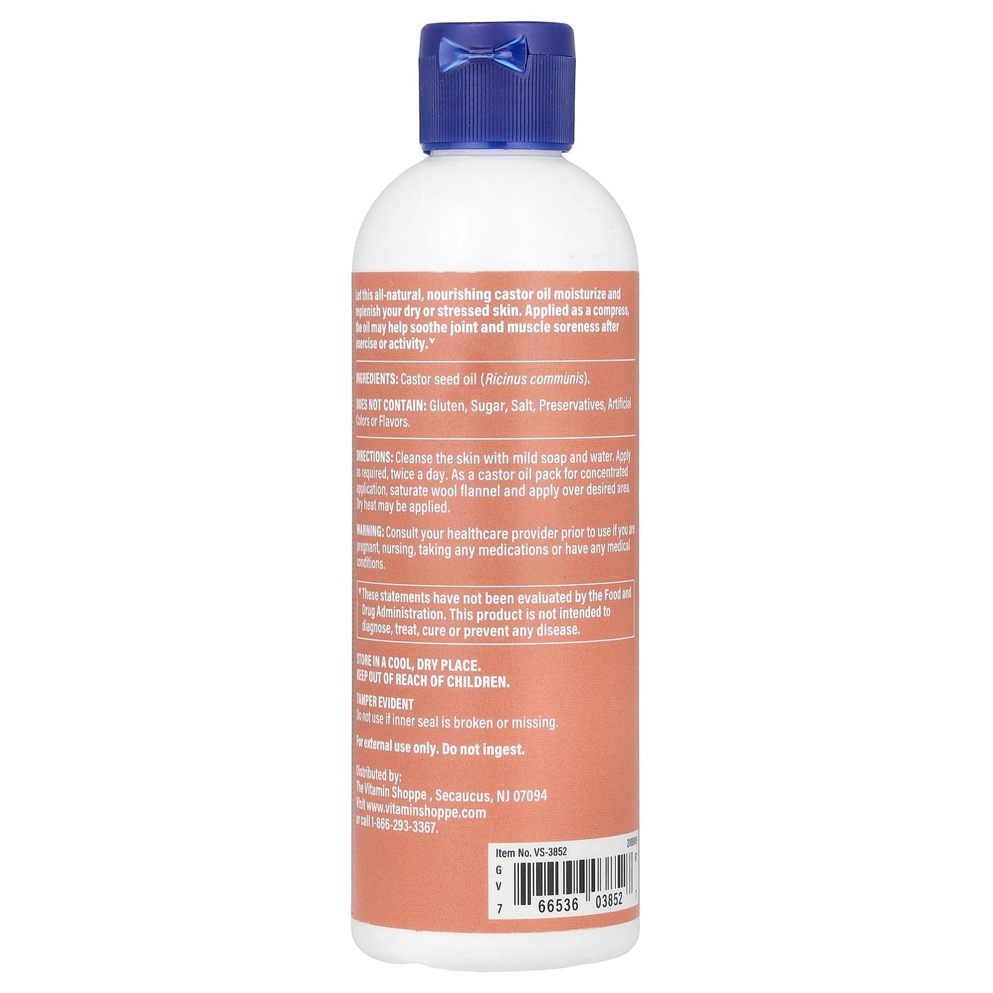 The Vitamin Shoppe, Castor Oil, 8 fl oz (237 ml) - Image 2