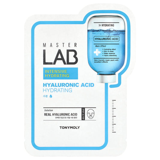 TonyMoly, Master Lab, Hyaluronic Acid Beauty Mask, Hydrating, 1 Sheet, 19 g - Image 1