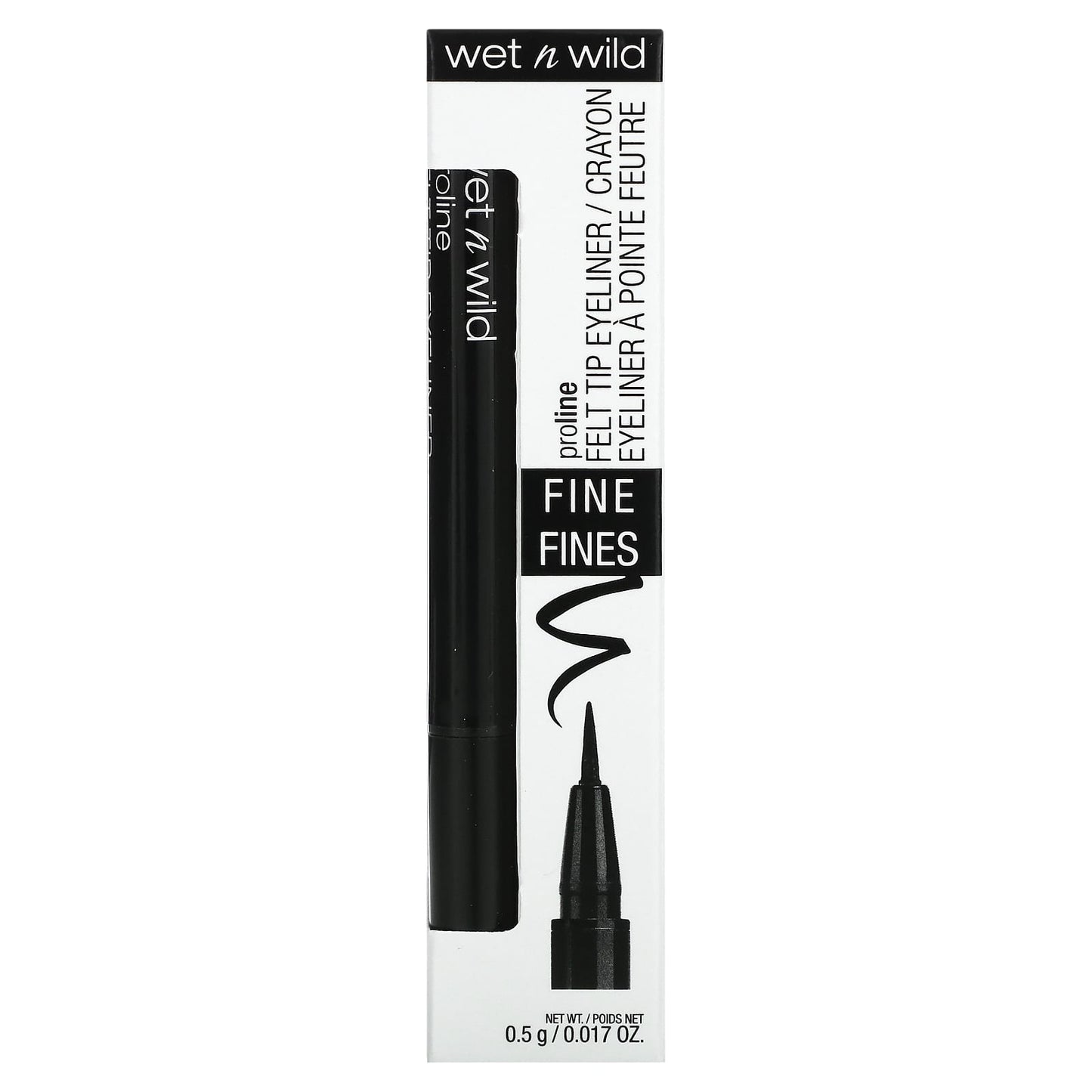 wet n wild, ProLine Felt Tip Eyeliner, 875B Black, 0.017 oz (0.5 g) - Image 2