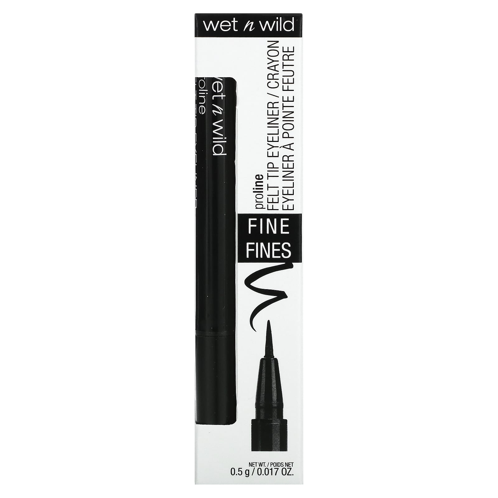 wet n wild, ProLine Felt Tip Eyeliner, 875B Black, 0.017 oz (0.5 g) - Image 2
