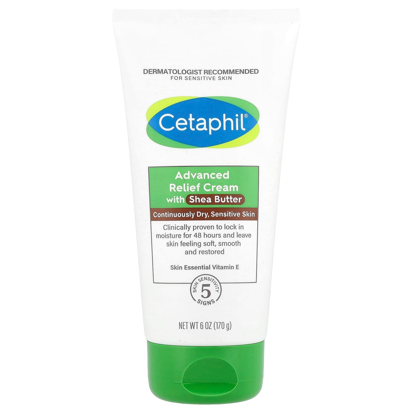 Cetaphil Advanced Relief Cream with Shea Butter for Dry Sensitive Skin, 6 oz - Image 1