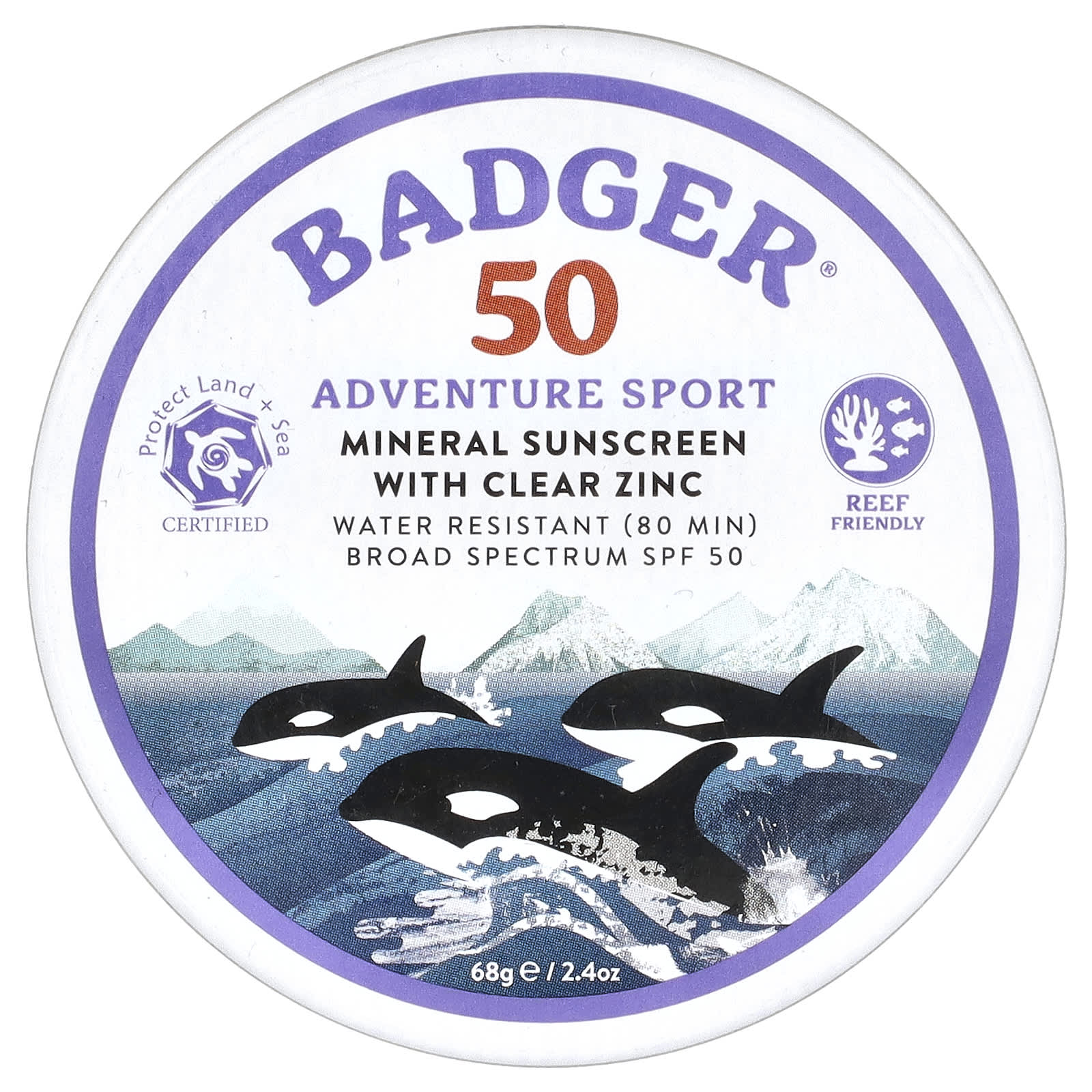 Protect Land + Sea Certified Mineral Sunscreen with Clear Zinc SPF 50 - 2.4 oz - Image 1