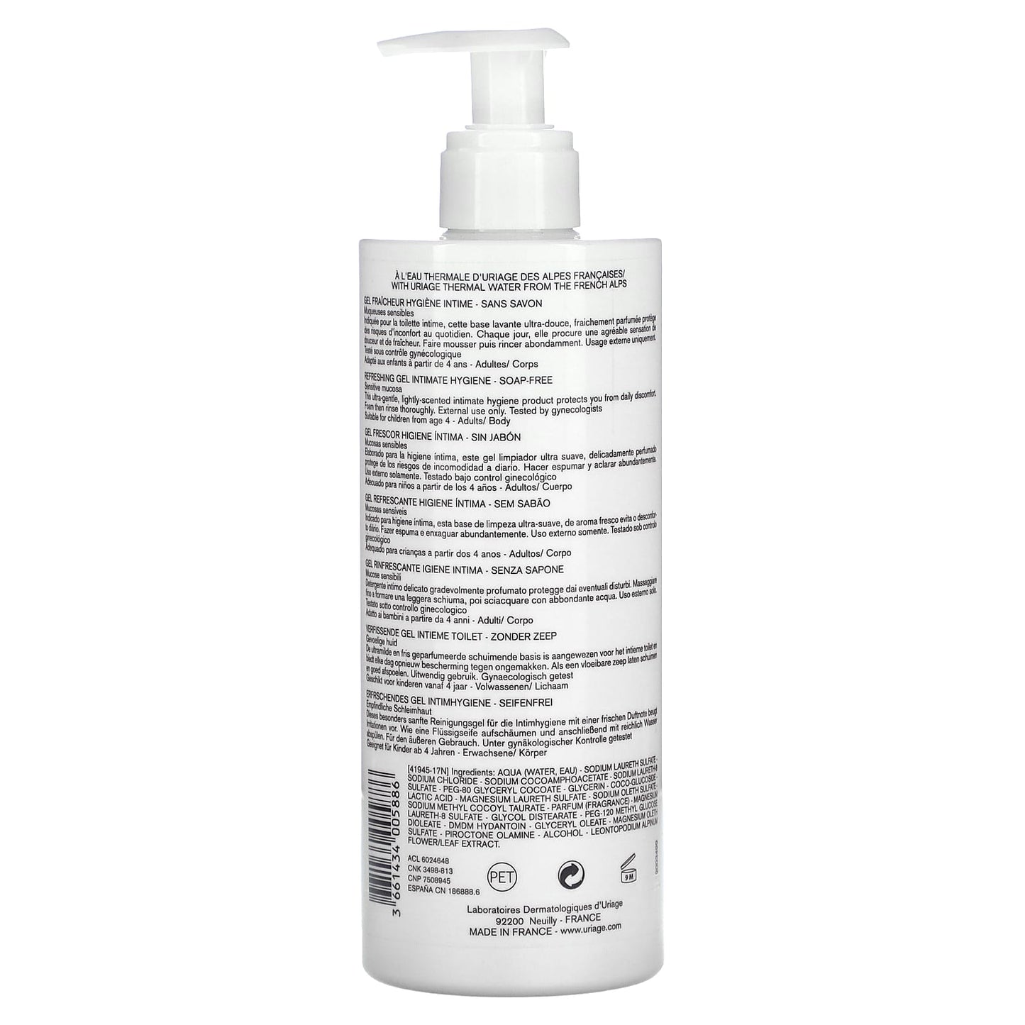 Uriage, Gyn-Phy, Refreshing Gel Intimate Hygiene, 17 fl oz (500 ml) - Image 2