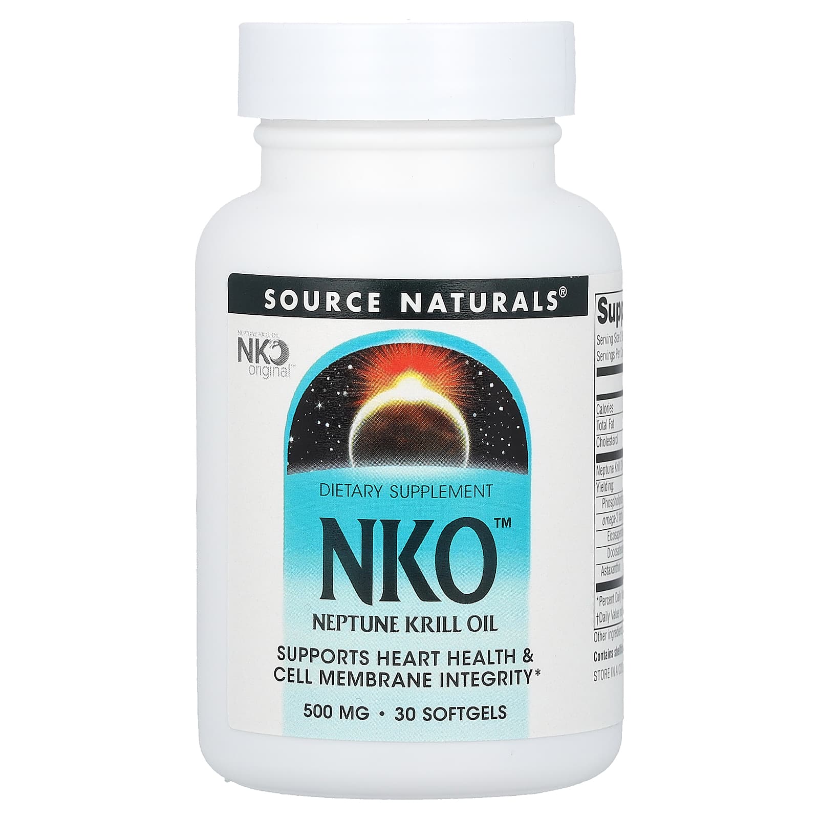 Source Naturals, NKO™, Neptune Krill Oil, 500 mg, 30 Softgels - Image 1