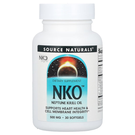 Source Naturals, NKO™, Neptune Krill Oil, 500 mg, 30 Softgels - Image 1
