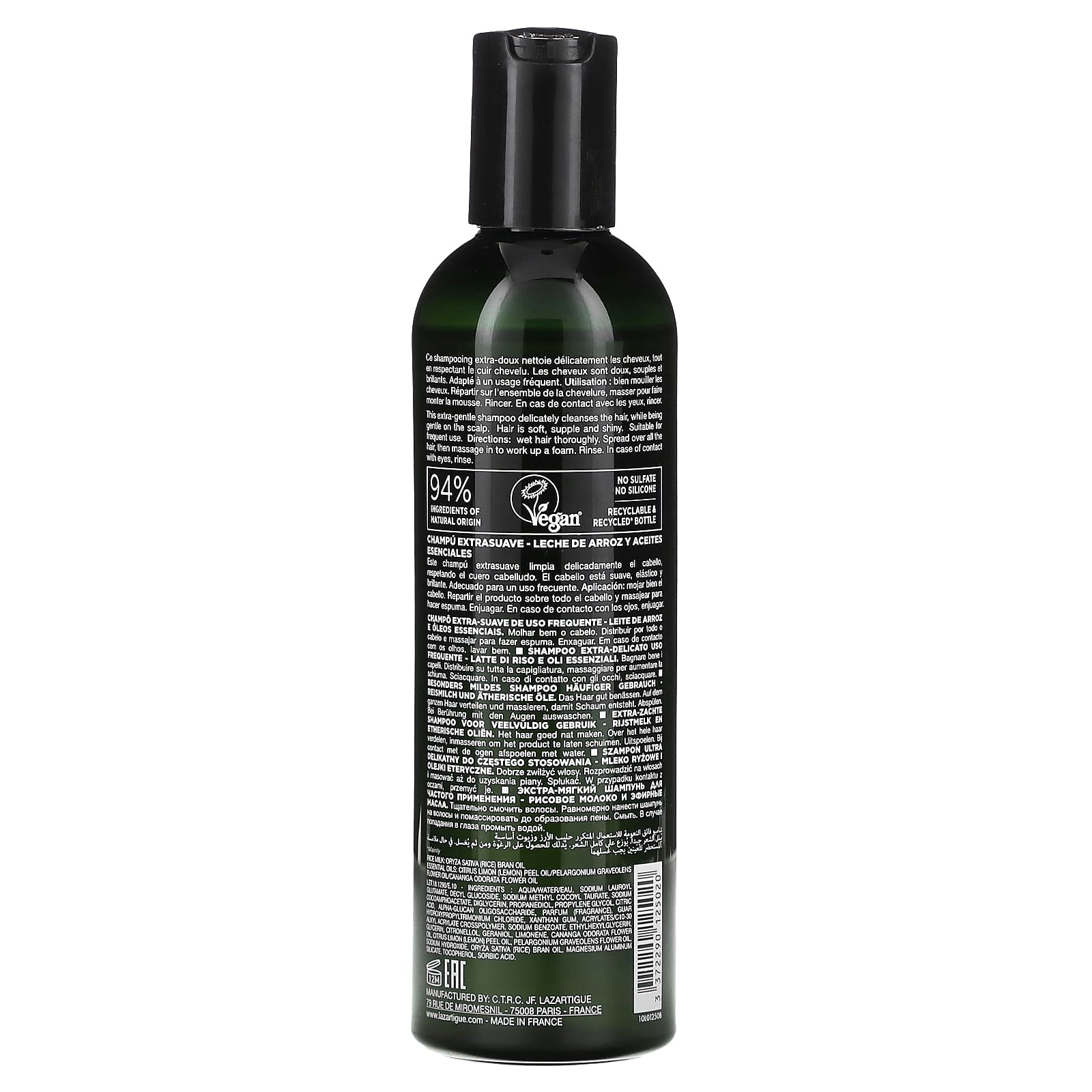 Lazartigue, Extra-Gentle Shampoo, Normal Hair, 8.5 fl oz (250 ml) - Image 2