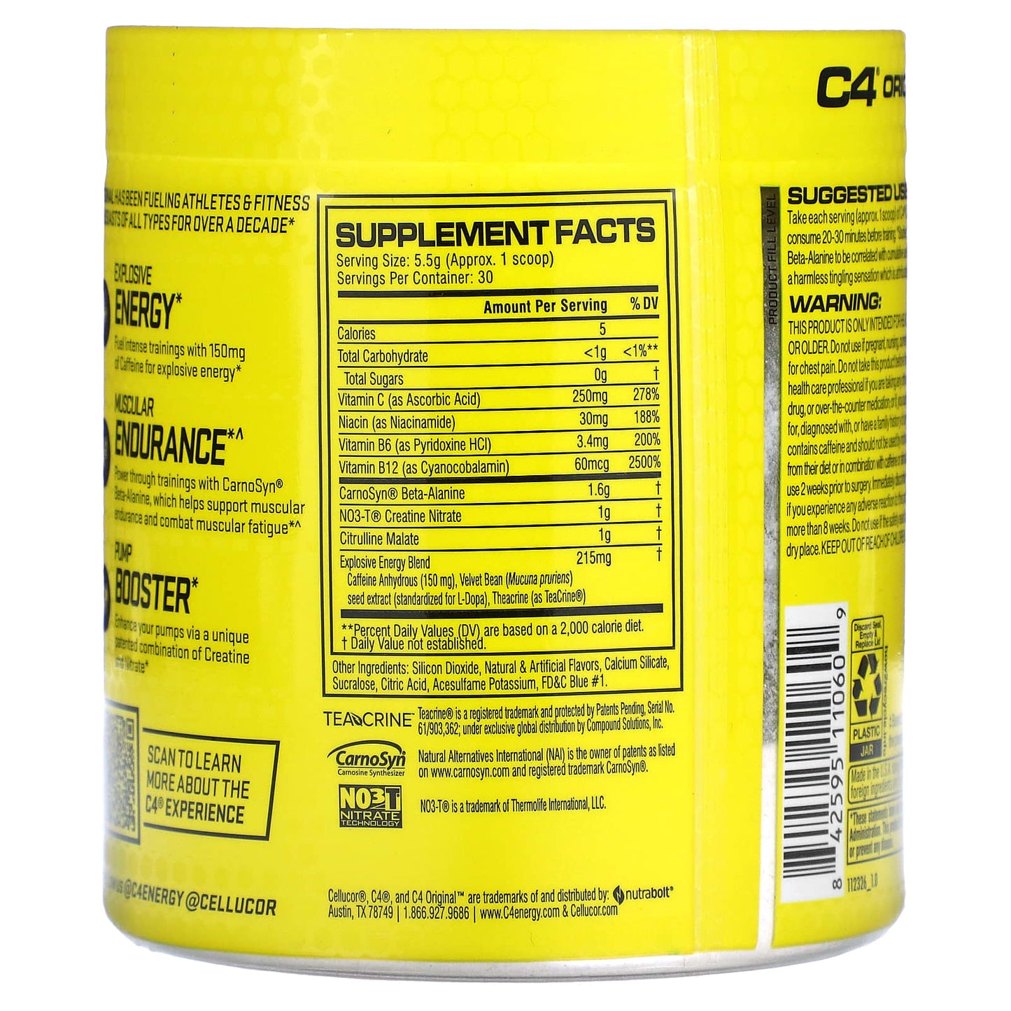Cellucor C4 Original Pre-Workout Supplement with Caffeine & Beta-Alanine - Image 2