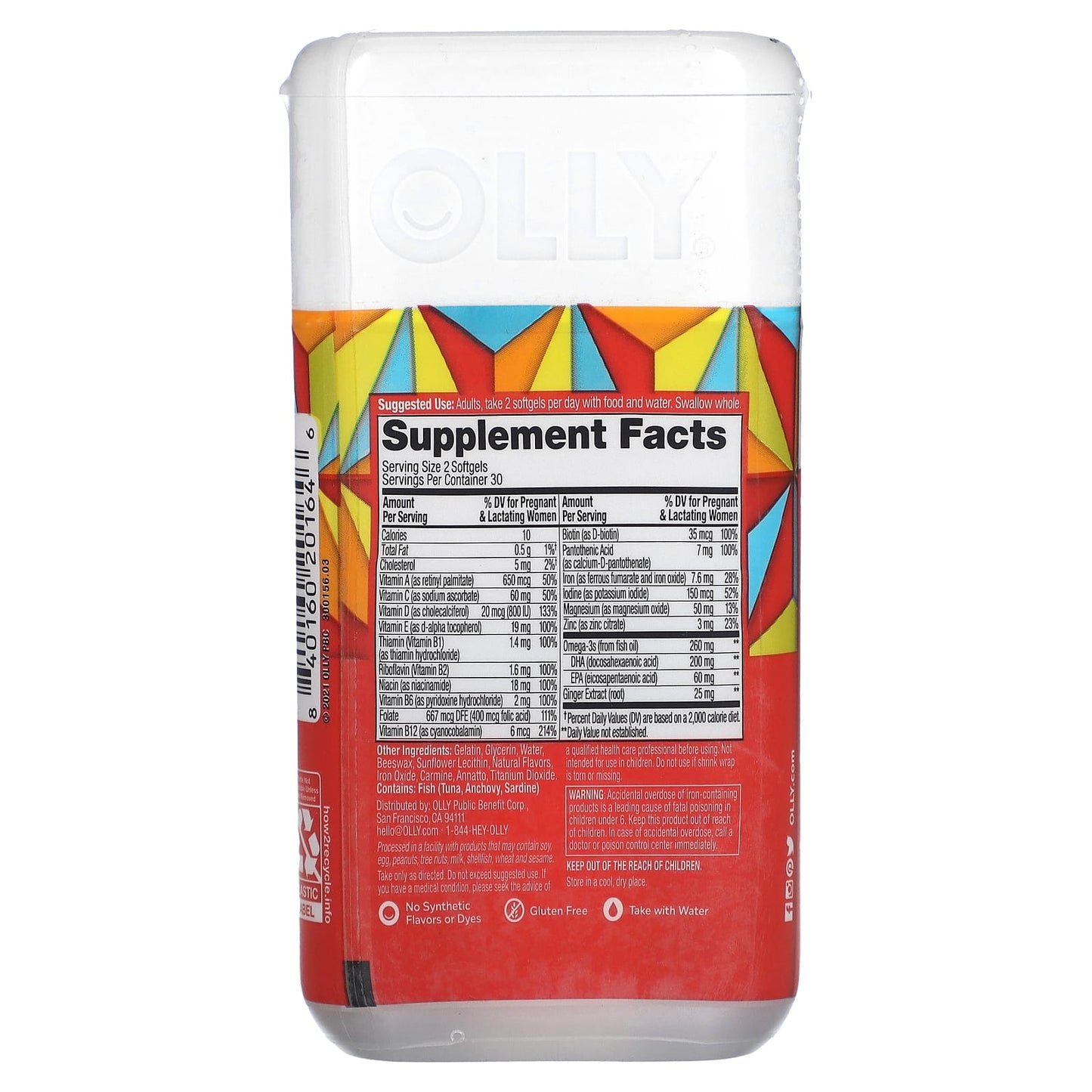 OLLY, Prenatal, Folic Acid + DHA , 60 Softgels - Image 2