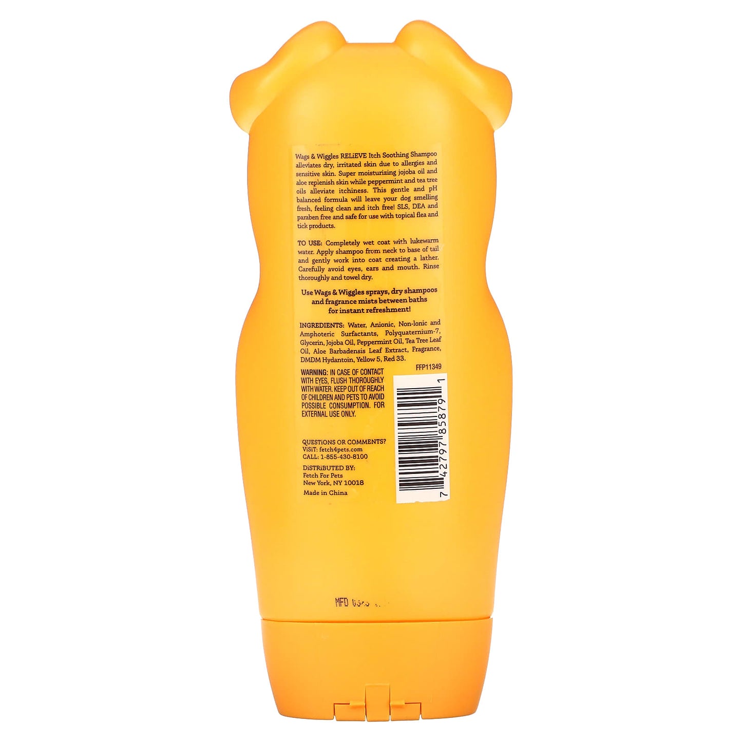 Wags & Wiggles, Relieve Itch Soothing Shampoo, Tropical Mango, 16 fl oz (473 ml) - Image 2