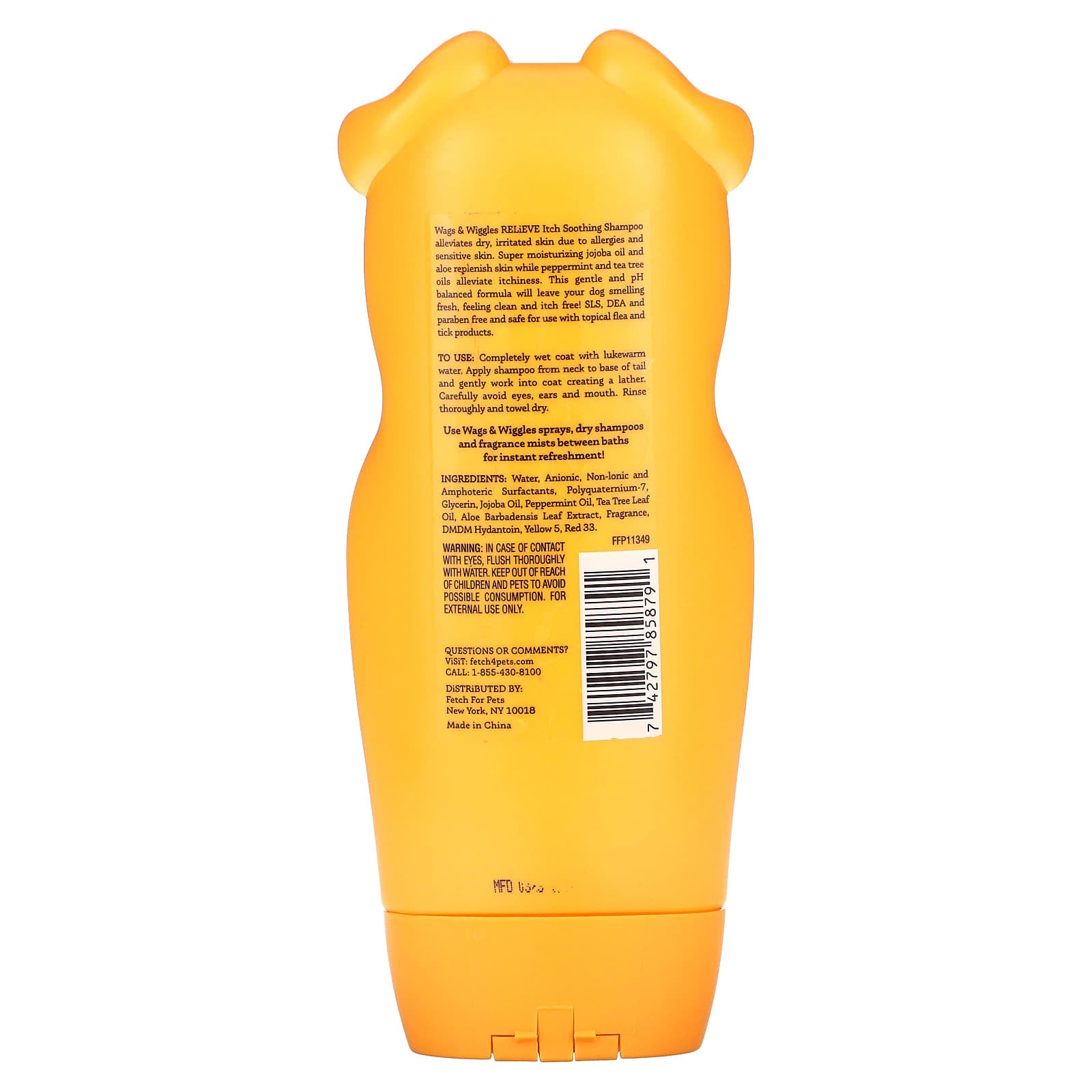 Wags & Wiggles, Relieve Itch Soothing Shampoo, Tropical Mango, 16 fl oz (473 ml) - Image 2