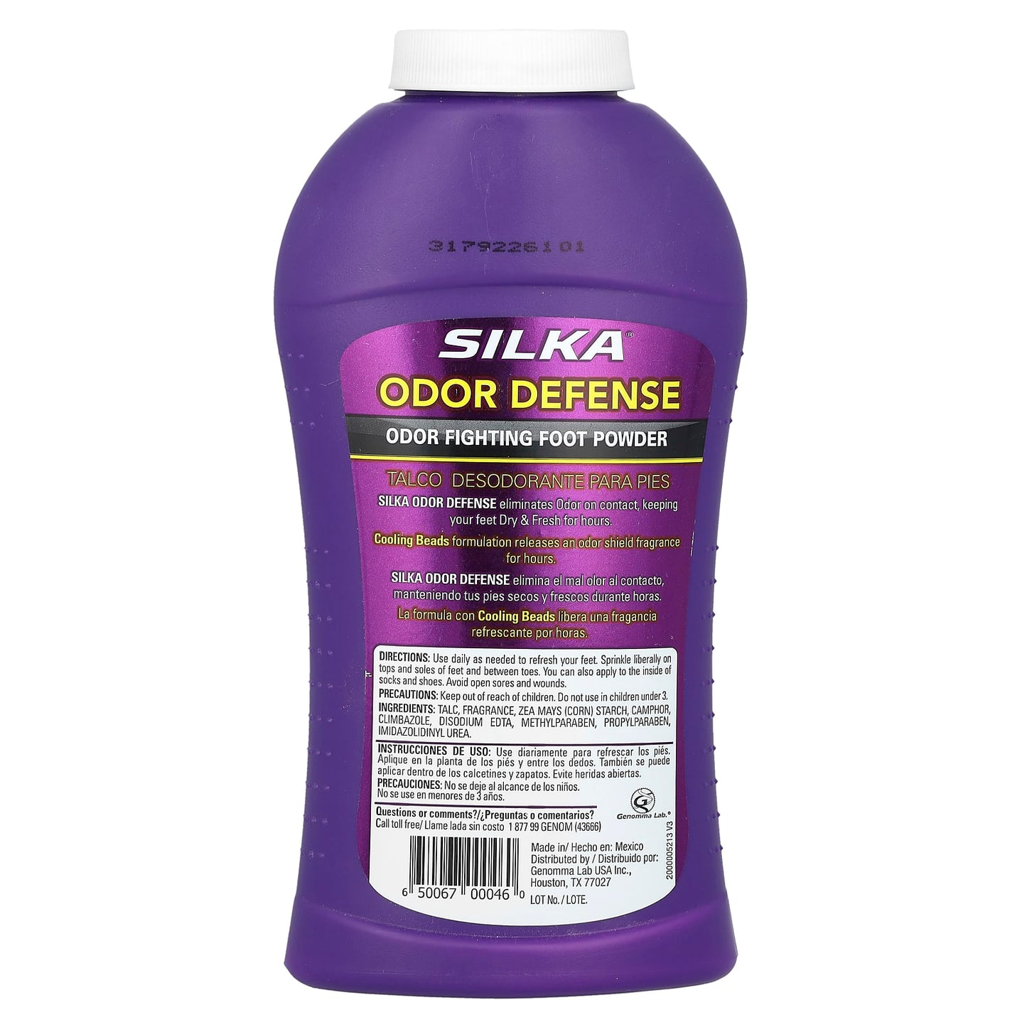 Silka, Odor Defense, Odor Fighting Foot Powder, 6 oz (170 g) - Image 2