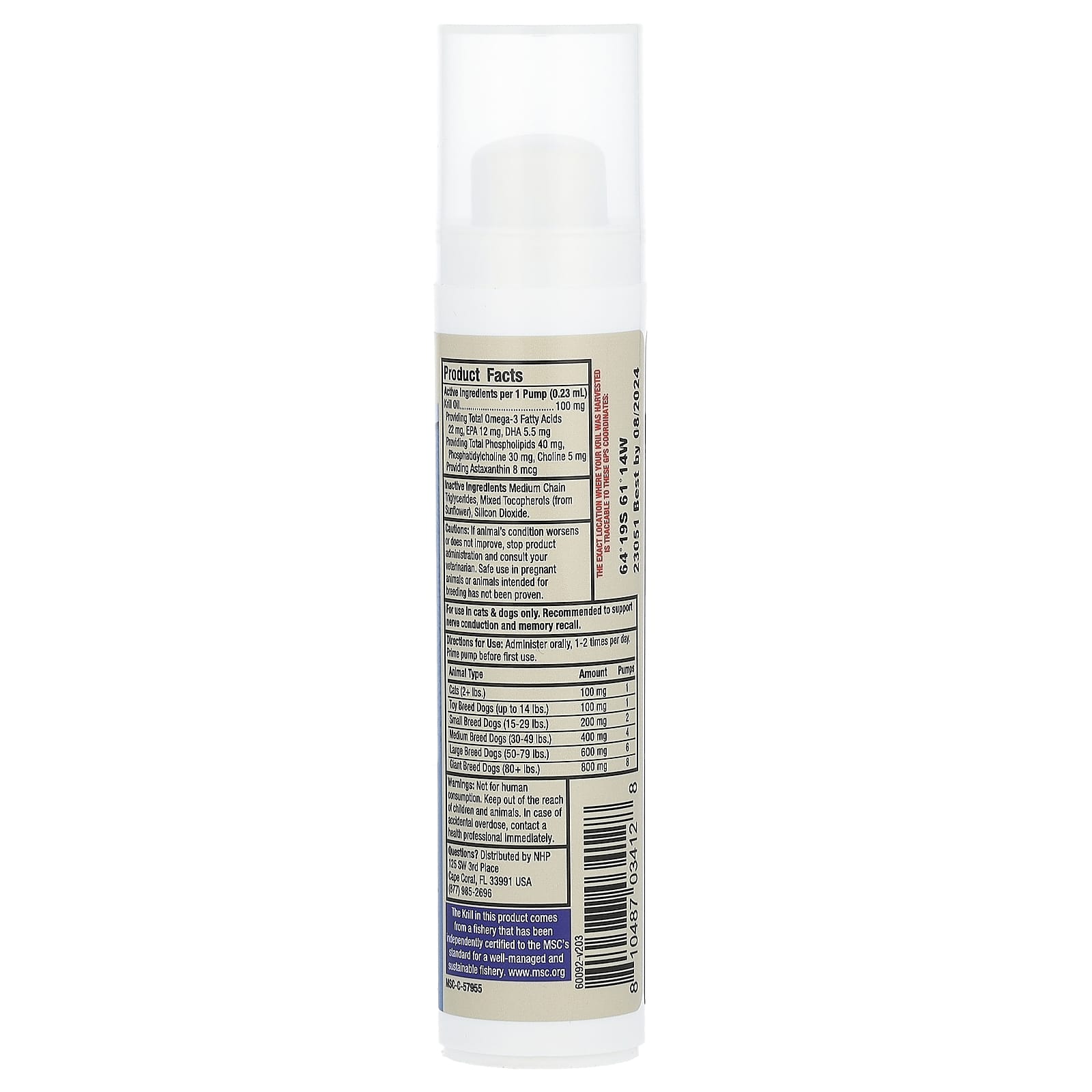 Dr. Mercola, Antarctic Krill Oil, For Cats & Dogs, 1.45 fl oz (43 ml)