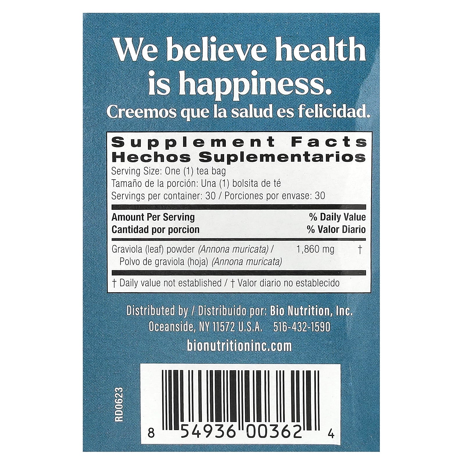 Graviola Tea by Bio Nutrition, Caffeine-Free, 30 Tea Bags - Image 2
