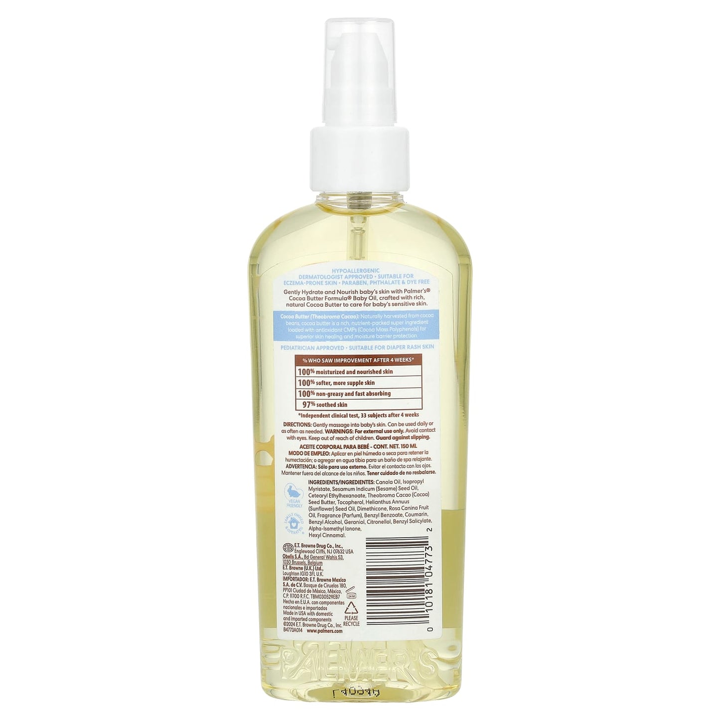 Palmer's, Baby, Cocoa Butter Formula® with Vitamin E, Cocoa Butter Baby Oil, 5.1 fl oz (150 ml) - Image 2