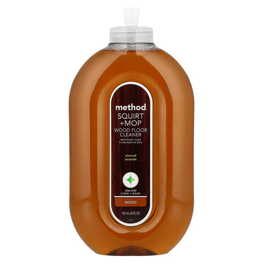 Method, Squirt + Mop, Wood Floor Cleaner, Almond, 25 fl oz (739 ml) - Image 1