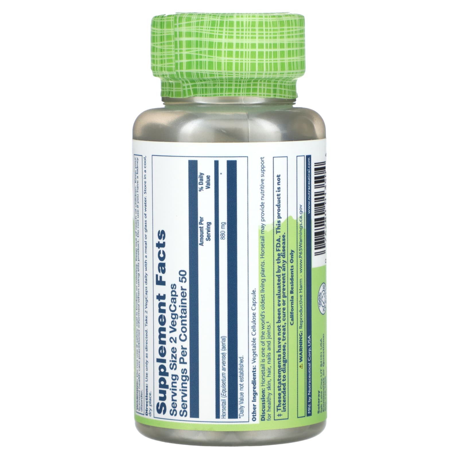 Solaray, True Herbs, Horsetail, 100 VegCaps (440 mg per Capsule) - Image 2