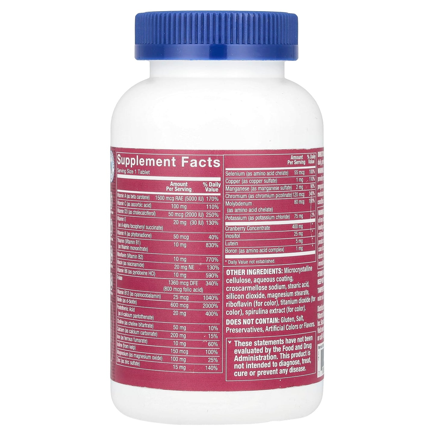 The Vitamin Shoppe, One Daily Women's, Multivitamin & Multimineral, 180 Tablets - Image 2