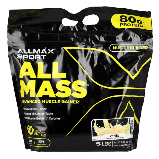 ALLMAX Advanced Muscle Gainer | 2000 Calories, 80g Protein, Vanilla - Image 1