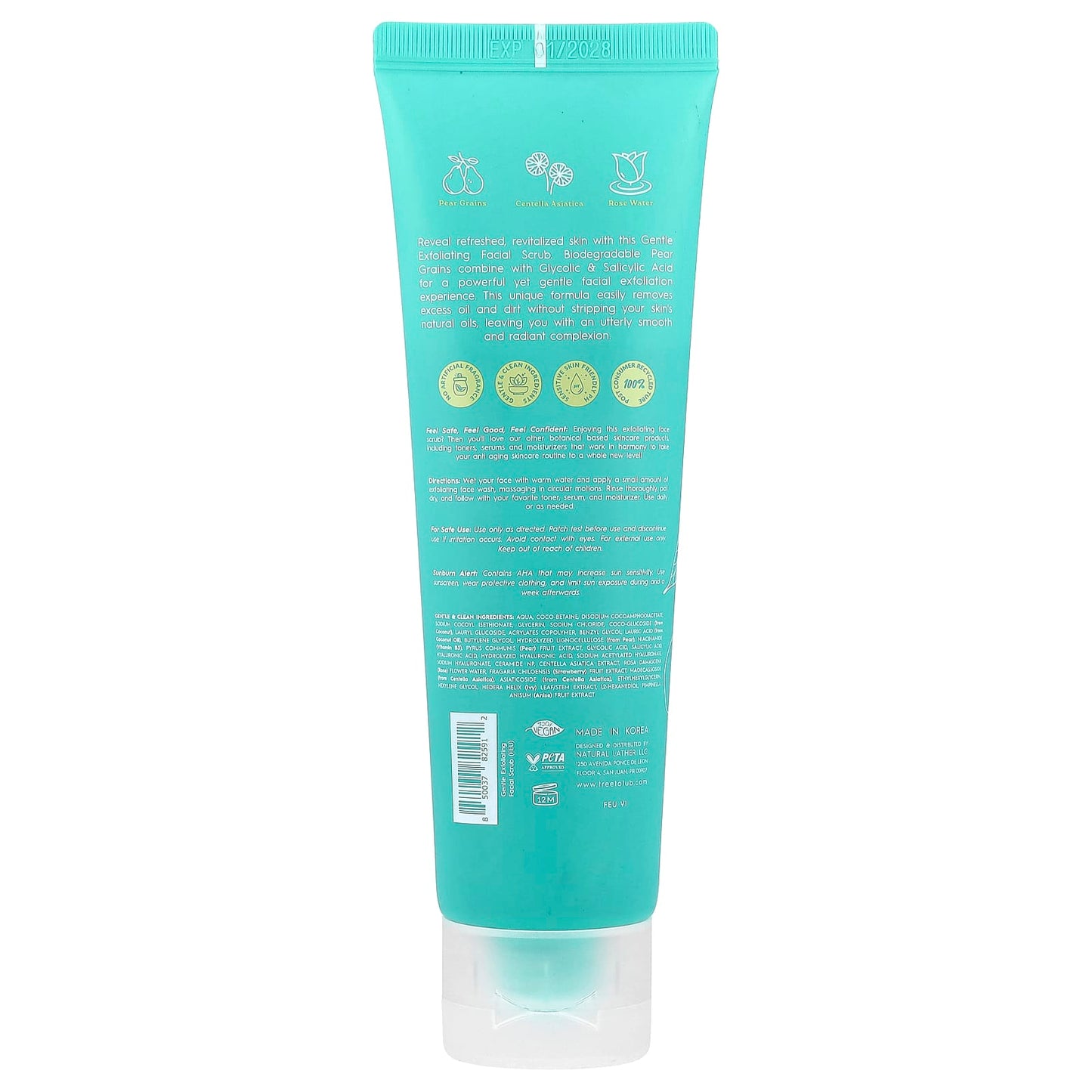 Tree To Tub, Gentle Exfoliating Facial Scrub, Fragrance Free, 4.1 fl oz (120 ml) - Image 2