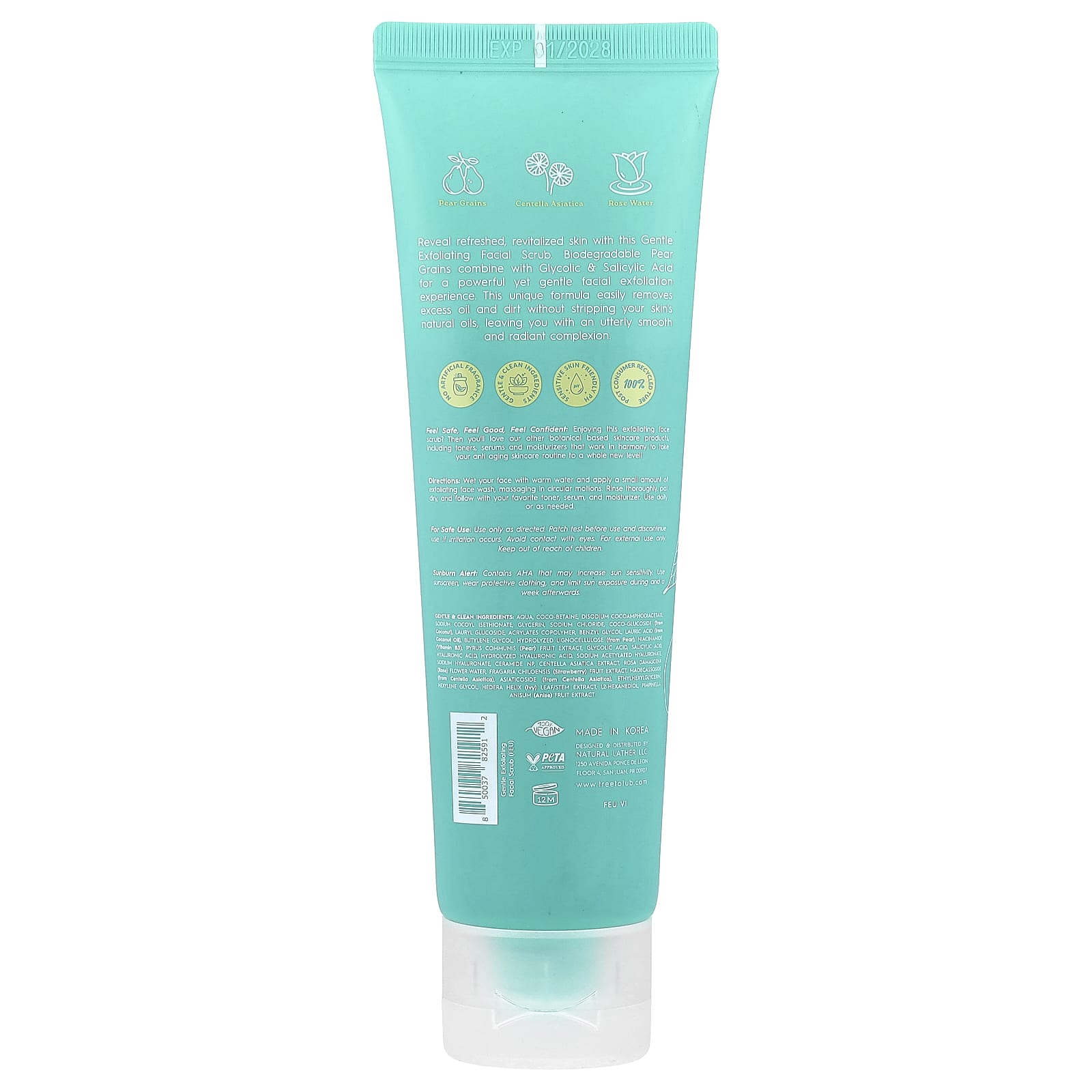 Tree To Tub, Gentle Exfoliating Facial Scrub, Fragrance Free, 4.1 fl oz (120 ml) - Image 2