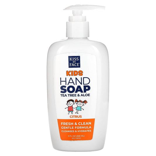 Kiss My Face, Kids Tea Tree & Aloe Hand Soap, Citrus, 9 fl oz (266 ml) - Image 1