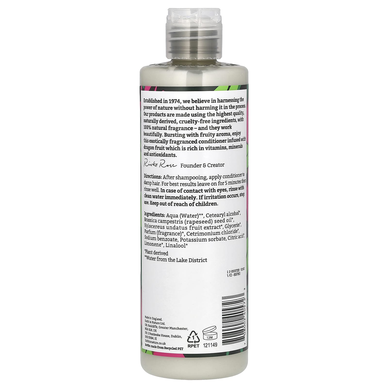 Natural Dragon Fruit Conditioner for All Hair Types - 99% Natural Origin - Image 2