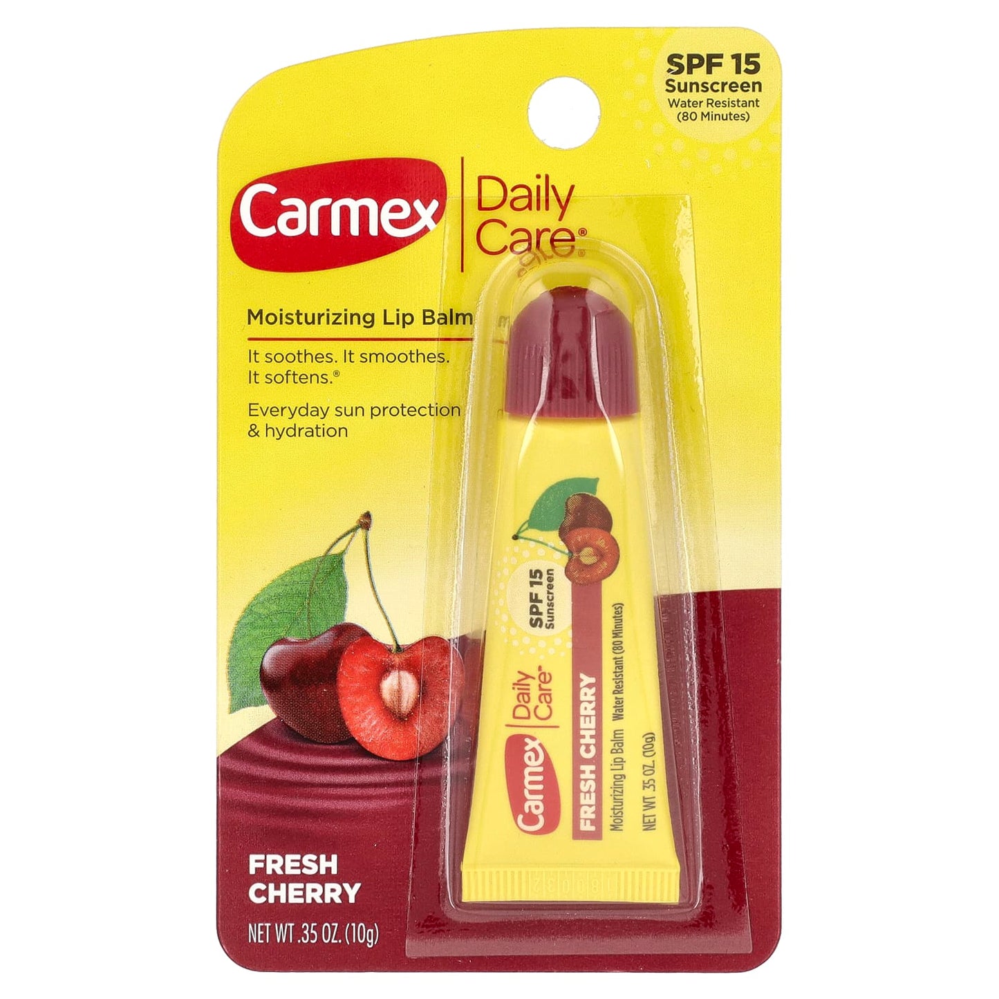Fresh Cherry Lip Balm with SPF 15 by Carmex, 0.35 oz - Image 2