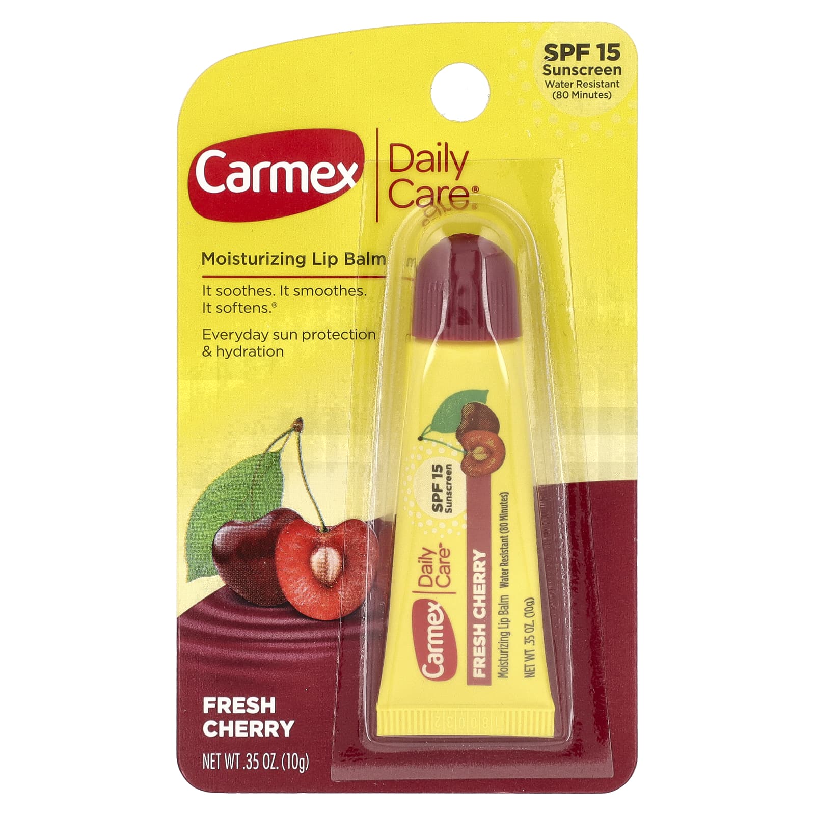 Fresh Cherry Lip Balm with SPF 15 by Carmex, 0.35 oz - Image 2
