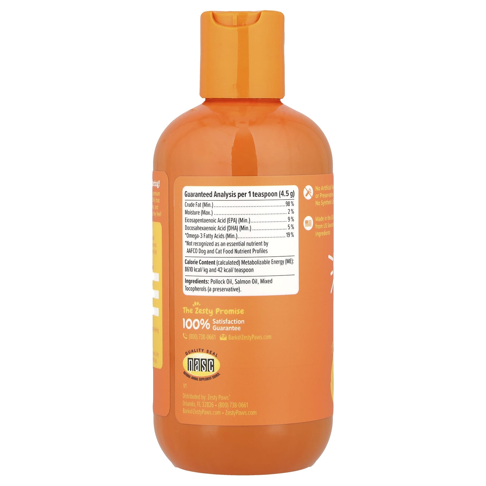 Zesty Paws, Wild Alaskan Salmon Oil Formula, For Dogs & Cats, All Ages, 8.5 fl oz (251 ml) - Image 2