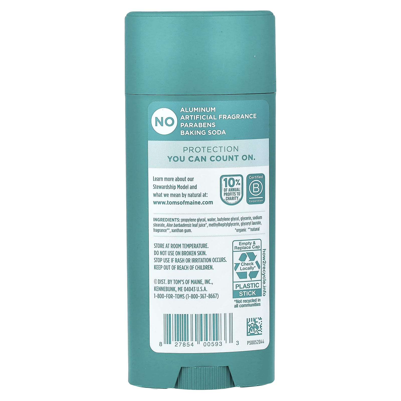 Tom's of Maine, Aluminum Free Deodorant, Lemongrass Tea Tree, 3.25 oz (92 g) - Image 2