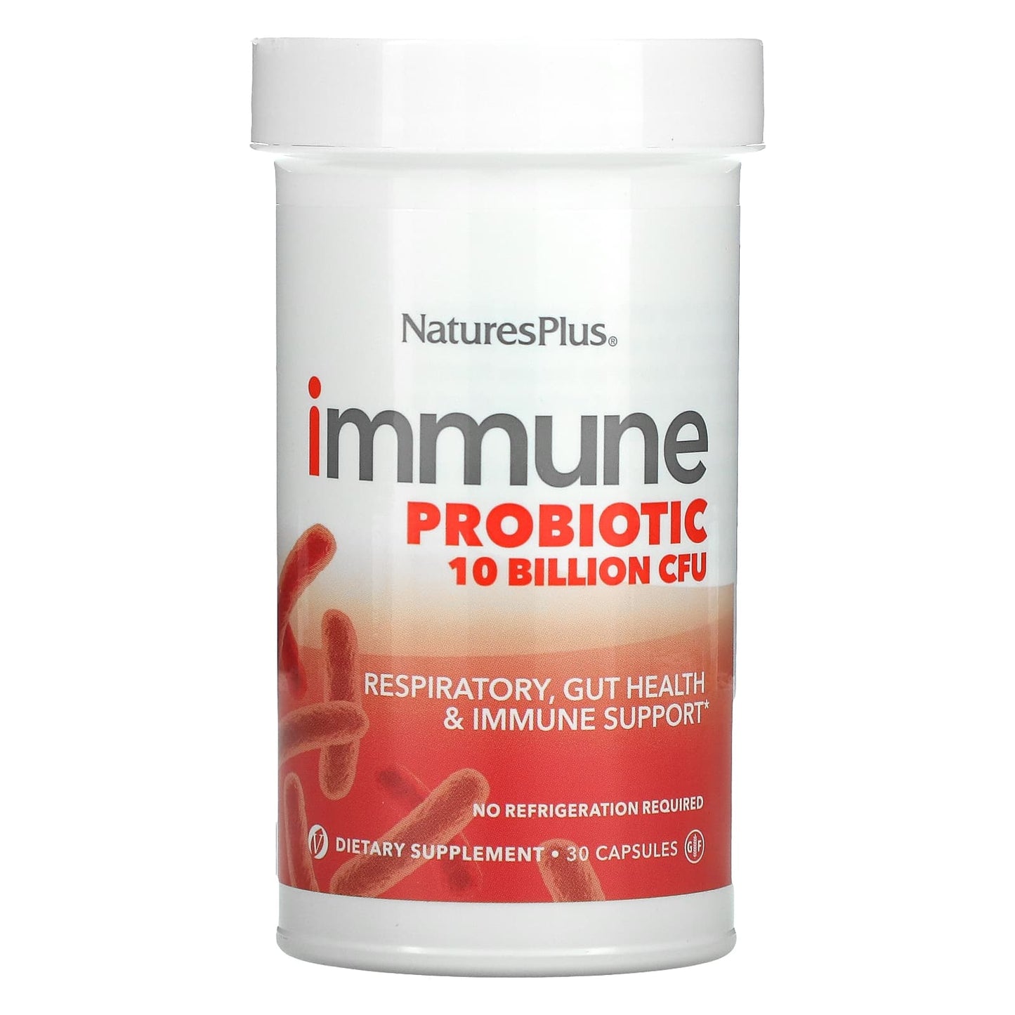 NaturesPlus, Immune Probiotic, 10 Billion CFU, 30 Capsules - Image 1