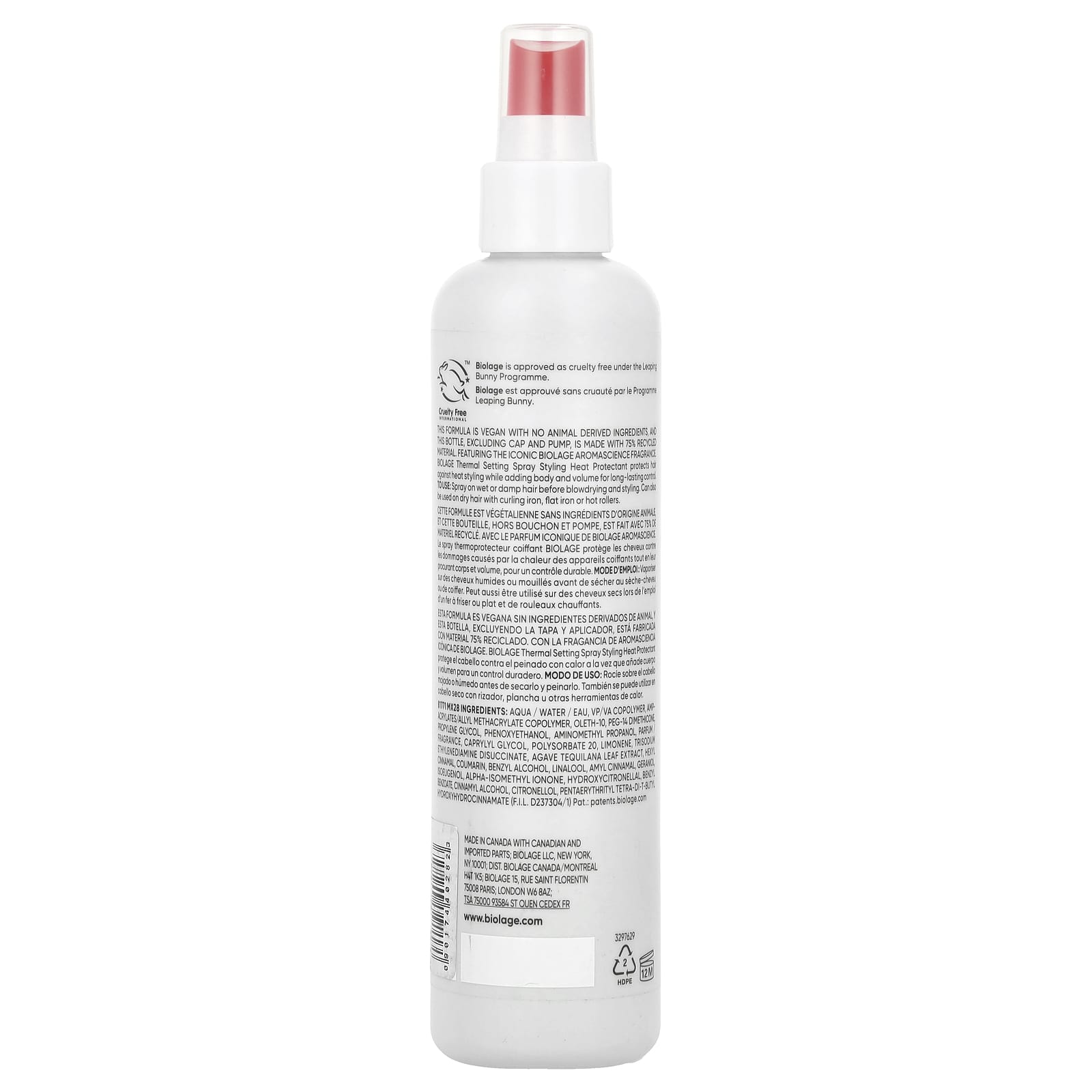 Biolage Thermal Setting Spray - Protects Hair from Heat, Adds Volume & Control - Image 2