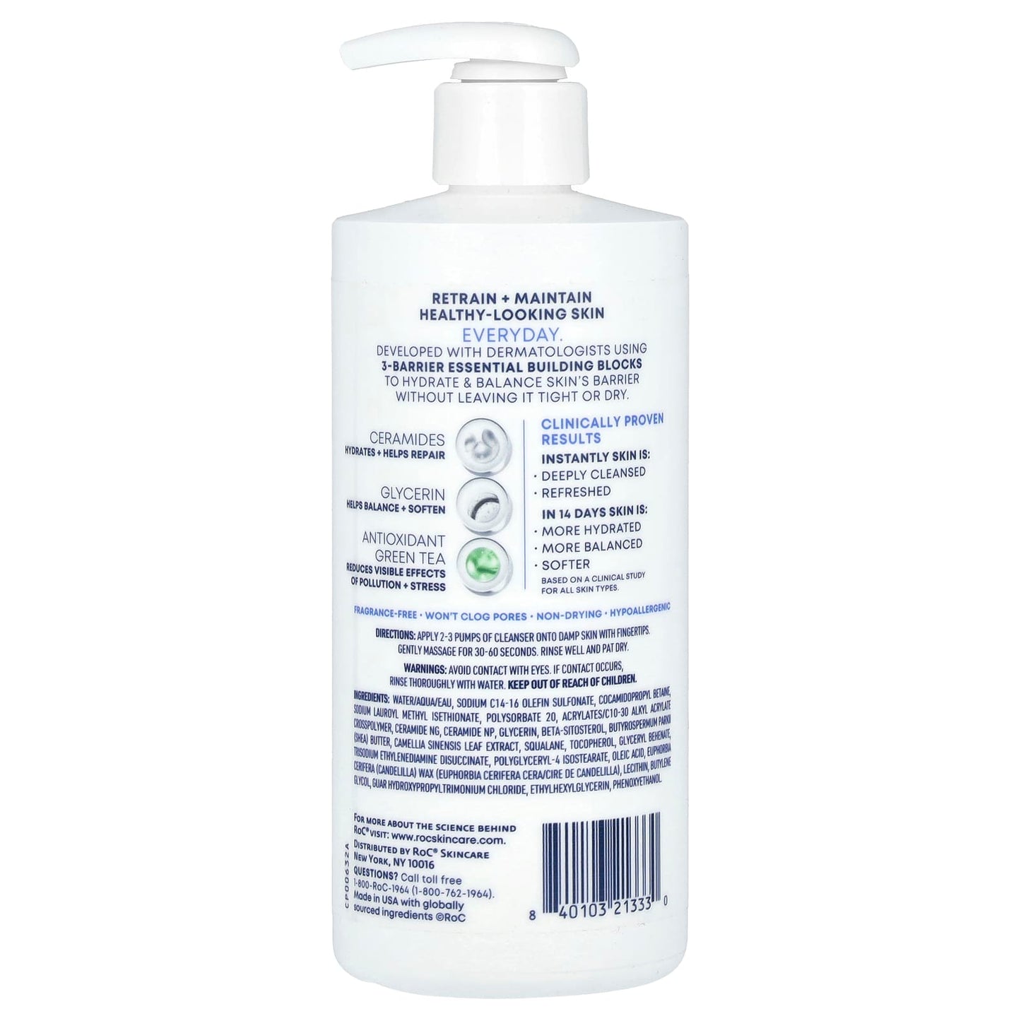 RoC, Barrier Renew, Gel-To-Foam Cleanser, 12 fl oz (355 ml) - Image 2