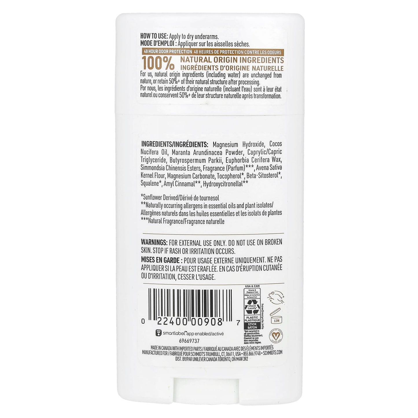 Schmidt's, Deodorant, Vanilla & Oat Milk, 2.65 oz (75 g) - Image 2