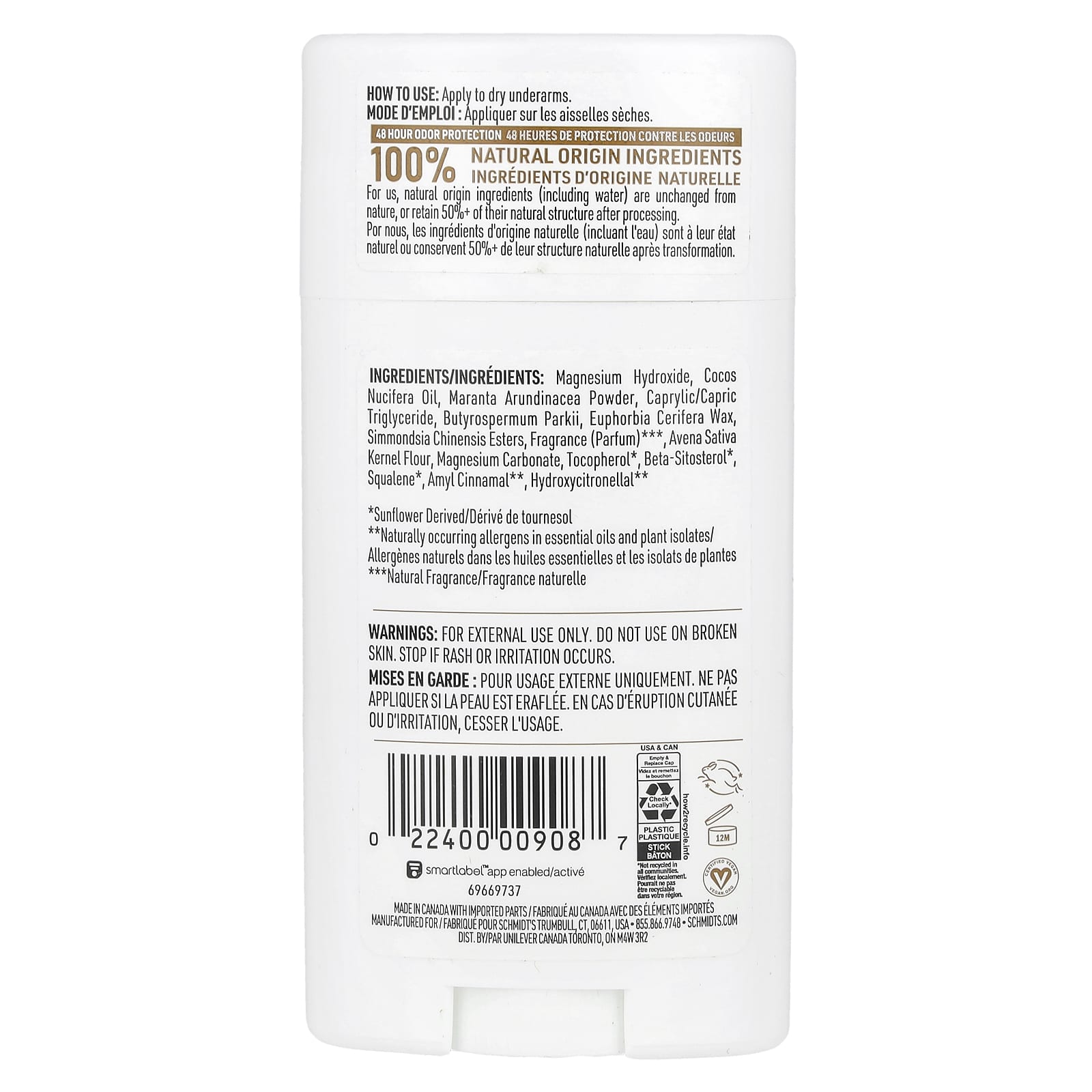 Schmidt's, Deodorant, Vanilla & Oat Milk, 2.65 oz (75 g) - Image 2