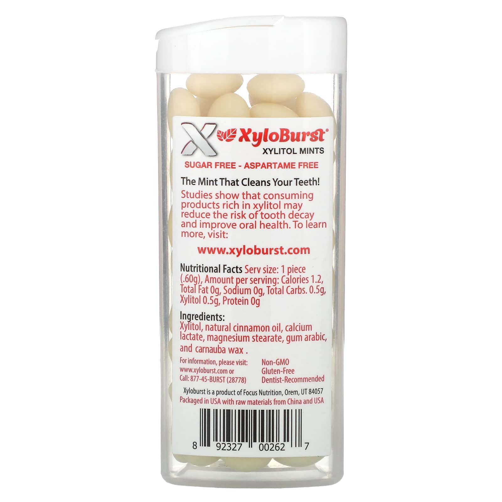 Xyloburst, Xylitol Sweetened Mints, Cinnamon, 60 Pieces - Image 2