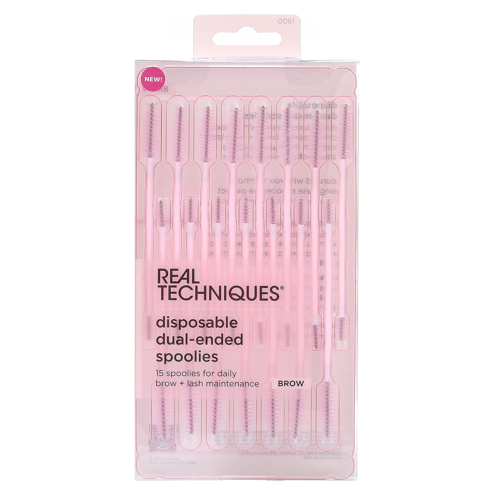 Real Techniques, Disposable Dual-Ended Spoolies, 15 Spoolies - Image 1