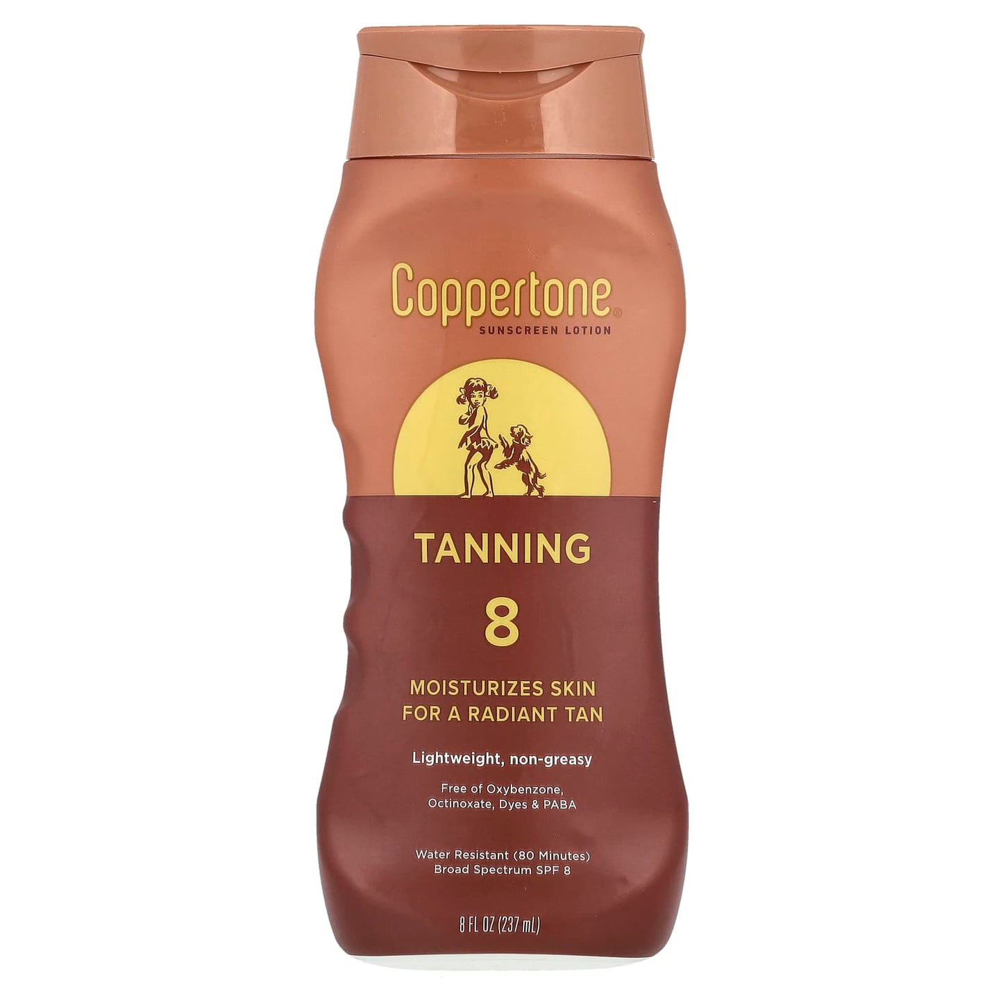 Coppertone Tanning Sunscreen Lotion | SPF 8, Water Resistant, Non-Greasy - Image 1