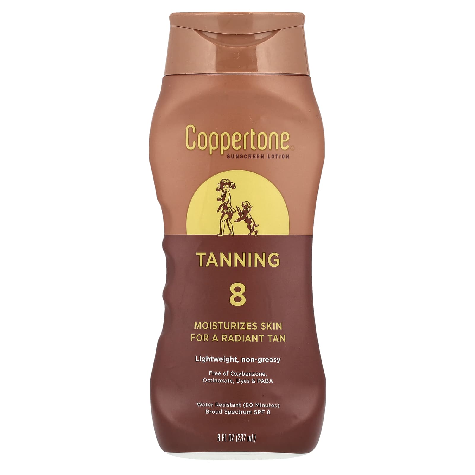 Coppertone Tanning Sunscreen Lotion | SPF 8, Water Resistant, Non-Greasy - Image 1