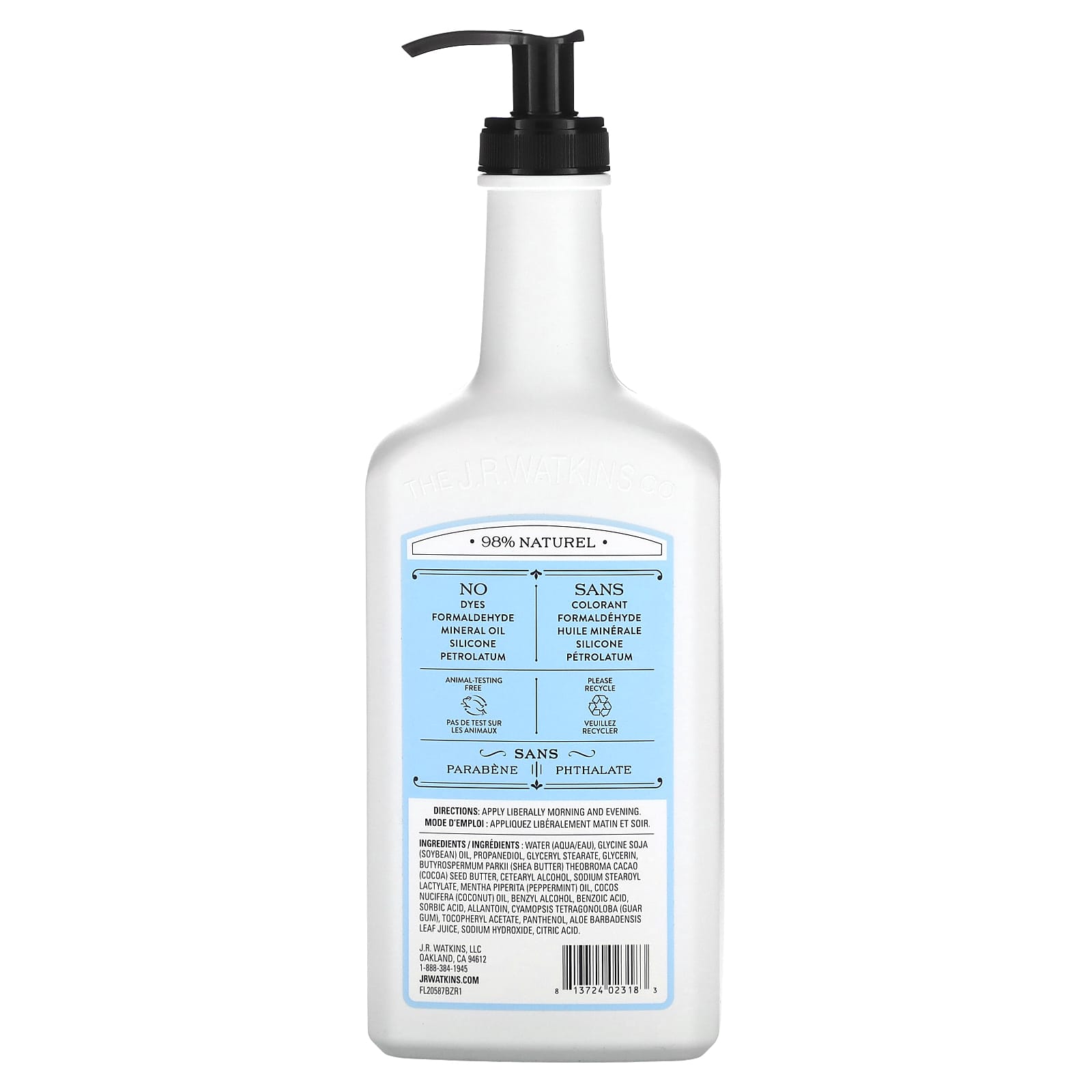 Peppermint Foot & Body Lotion by J R Watkins - 98% Natural - Image 2