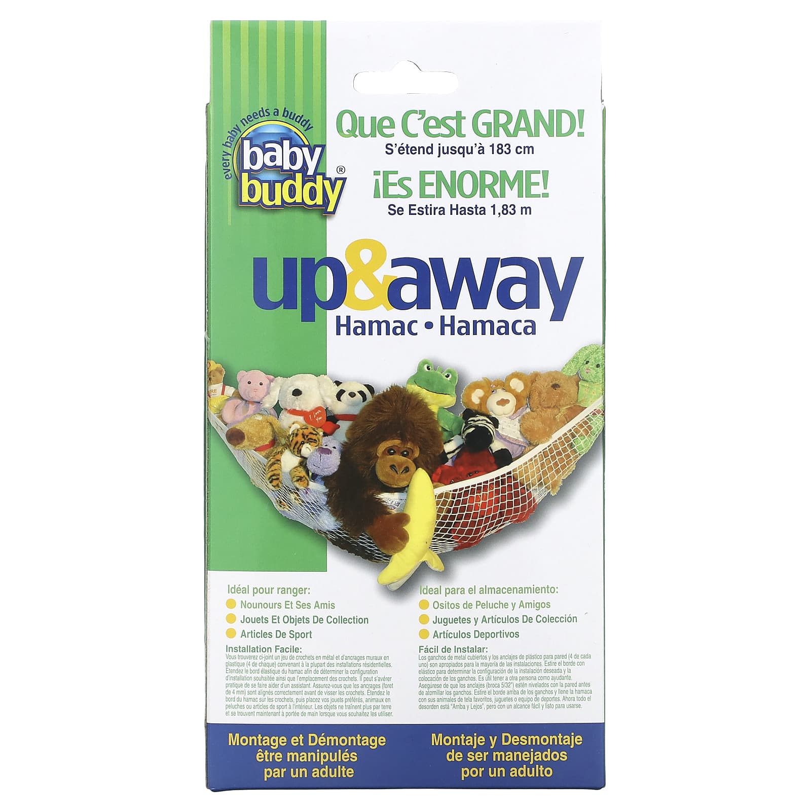Baby Buddy Up & Away Hammock for Toy Storage & Organization - Image 2