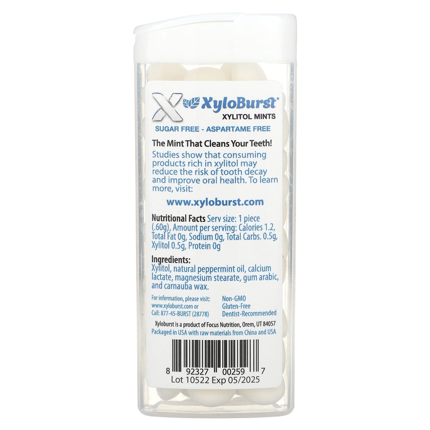 Xyloburst, Xylitol Sweetened Mints, Peppermint, 60 Pieces - Image 2