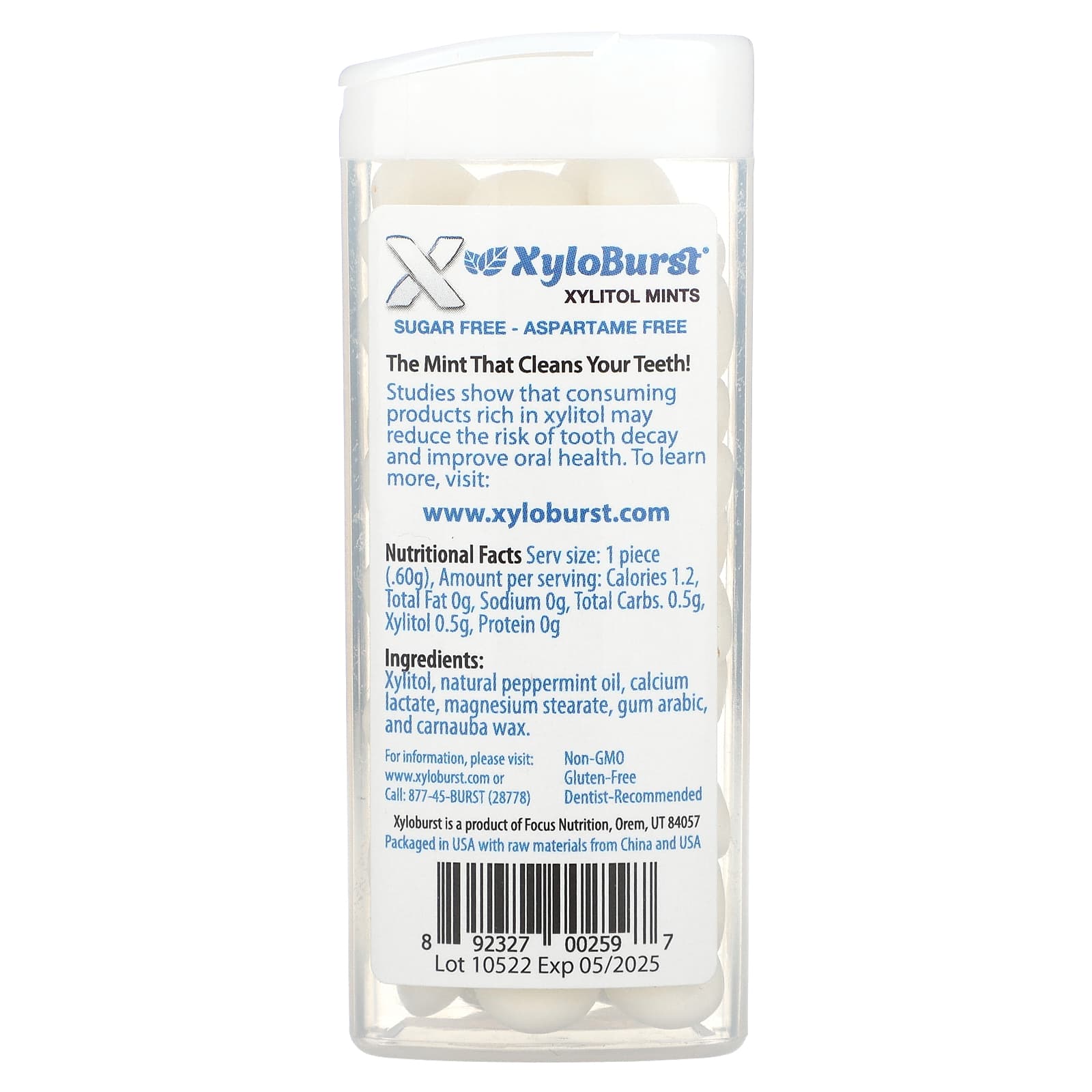Xyloburst, Xylitol Sweetened Mints, Peppermint, 60 Pieces - Image 2